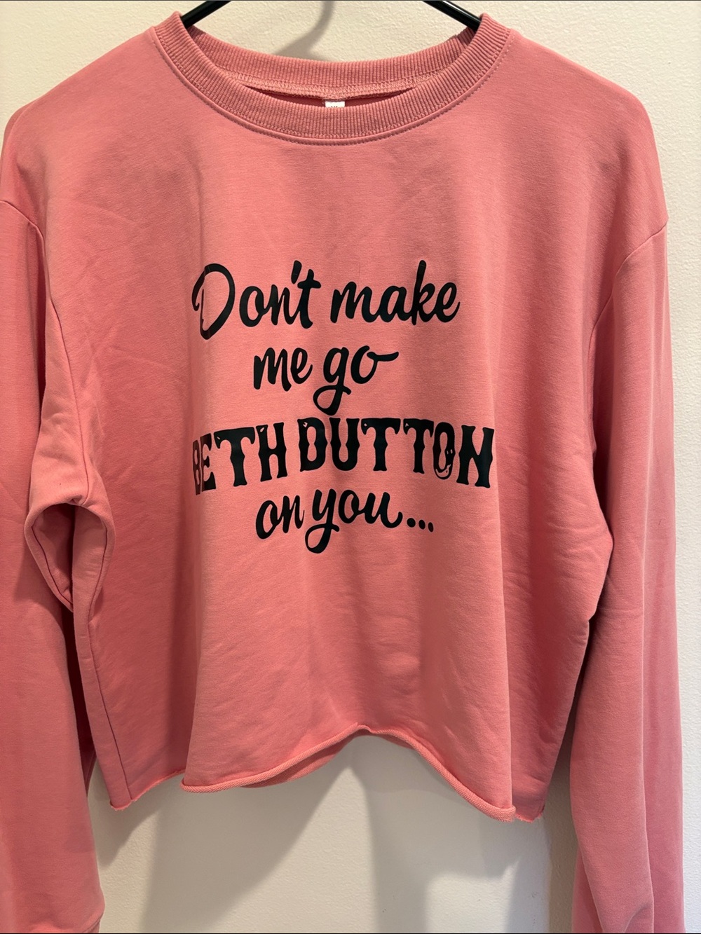 Pink Graphic Crewneck Sweatshirt - Beth Dutton